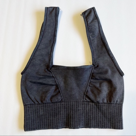 Free People Good Karma Square Neck Sports Bra FP movement black XS/S or M/L NWOT - Picture 7 of 7